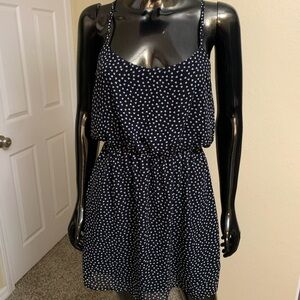 Issue Black and White Mini Heart Dress, Size Medium